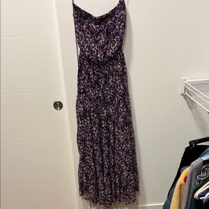 Evereve Purple Floral Maxi Dress